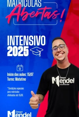 Matriculas abertas turma intensiva