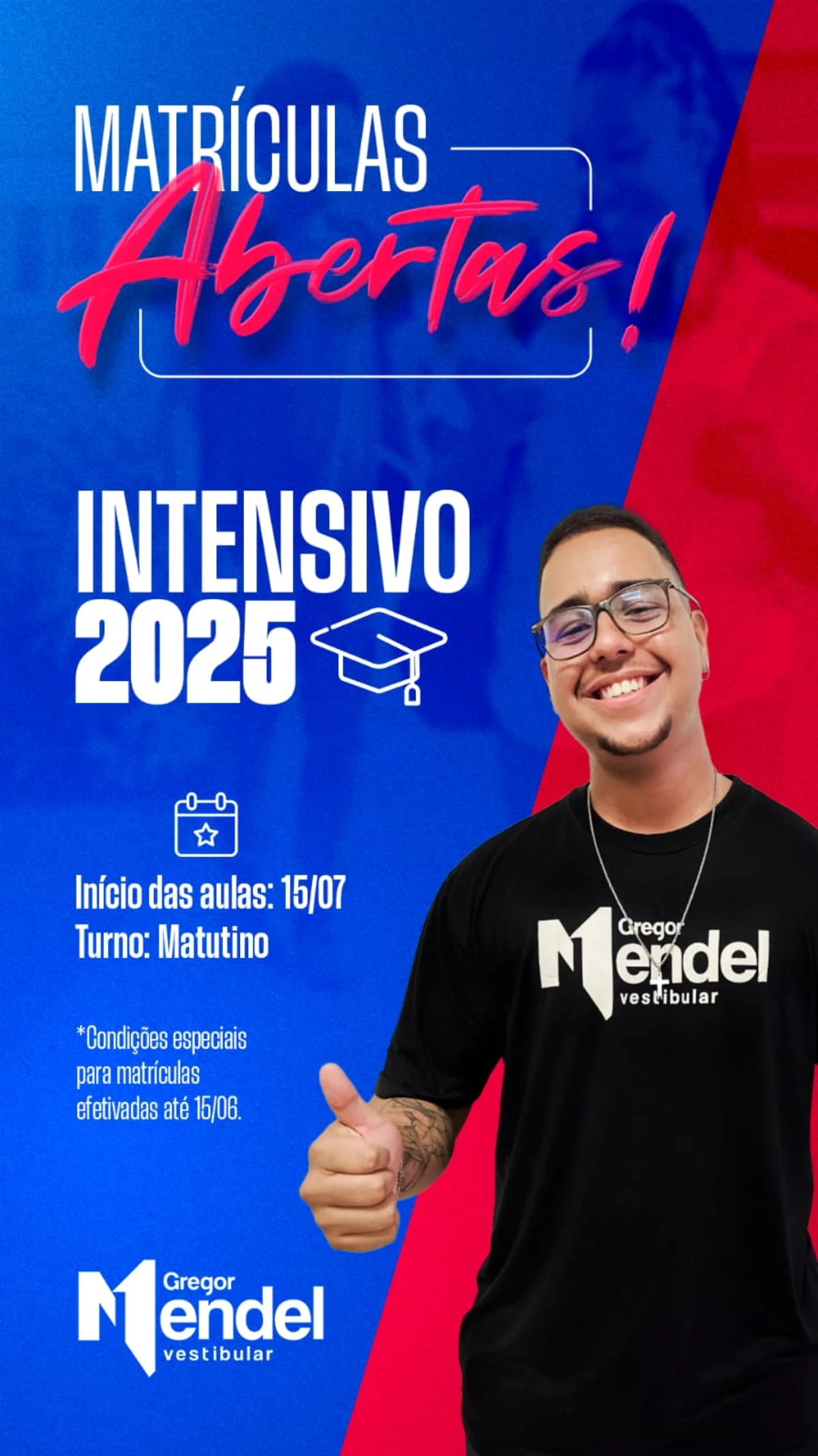 Matriculas abertas turma intensiva